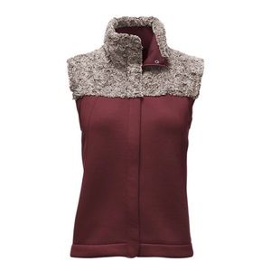 The North Face Hybernation Thermal 3D Vest Maroon Red Gray Shearling size M